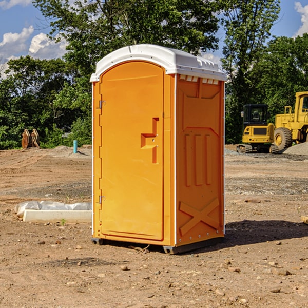 how often are the portable restrooms cleaned and serviced during a rental period in New Castle Northwest